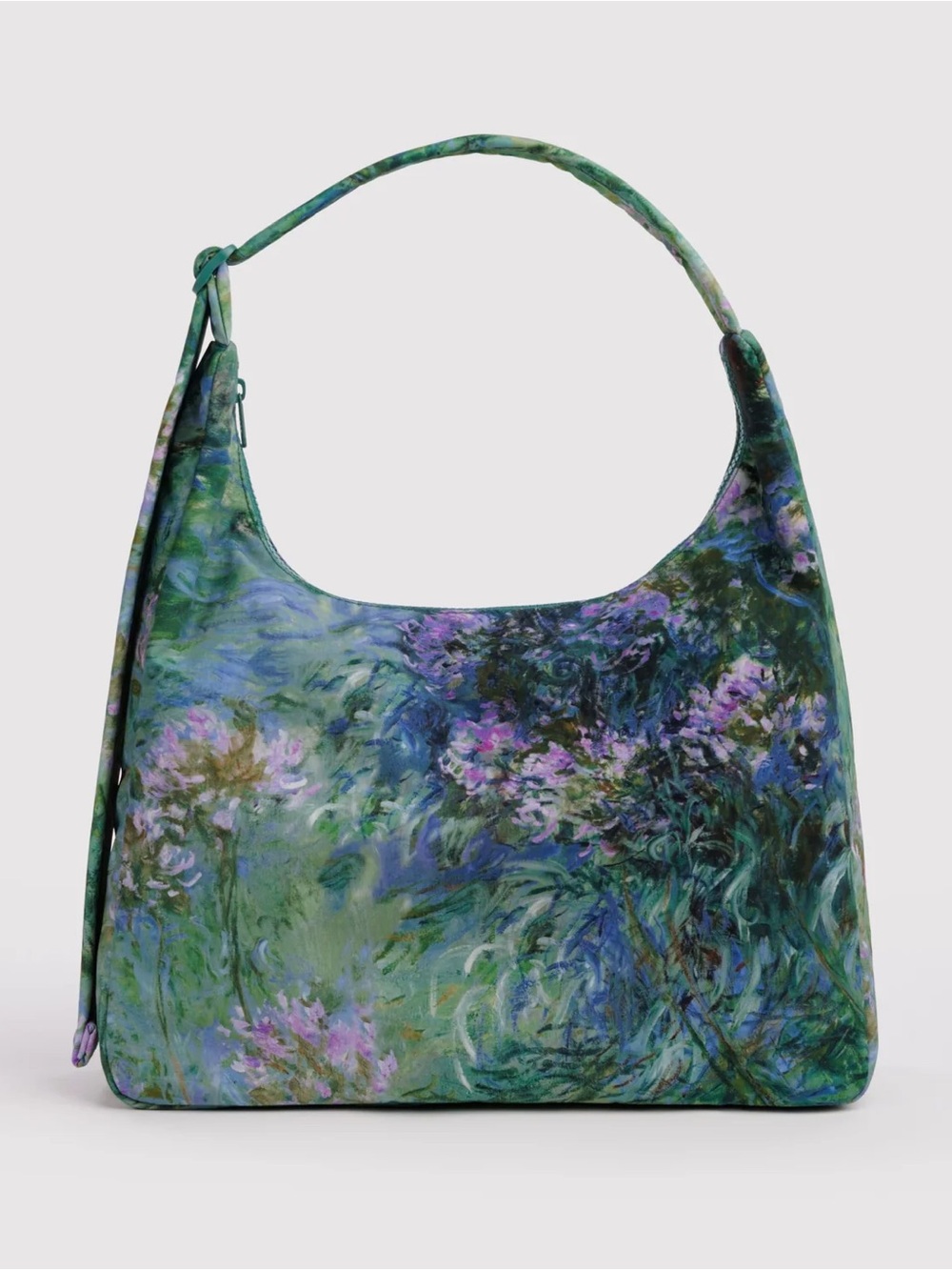 NWT BAGGU MoMA Nylon Shoulder Bag AGAPANTHUS CLAUDE MONET